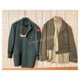 Two Early U.S. Military Uniforms: Army Green Servi Two Early U.S. Military Uniforms: Army Green Servi
