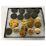 20 U.S. WWII Military Buttons, Mixed Designs and F 20 U.S. WWII Military Buttons, Mixed Designs and F