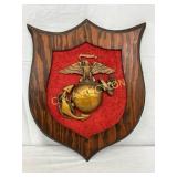 14in-17in Early Embossed Wall Plaque with US Marin 14in-17in Early Embossed Wall Plaque with US Marin