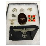 8 WWII German Badges and Insignia with Metal and F 8 WWII German Badges and Insignia with Metal and F