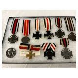 10 World War II German Medals with Ribbons and Ins 10 World War II German Medals with Ribbons and Ins