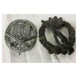 WWII German General Assault Badge and Infantry Ass WWII German General Assault Badge and Infantry Ass