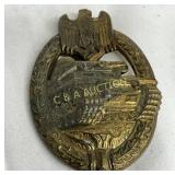 German WW2 Bronze Panzer Assault Badge German WW2 Bronze Panzer Assault Badge