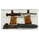 WWII-Era 12-Inch KA-BAR Knife with Sheath WWII-Era 12-Inch KA-BAR Knife with Sheath
