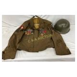 U.S. Military Uniform Jacket with Medals and Helme U.S. Military Uniform Jacket with Medals and Helme