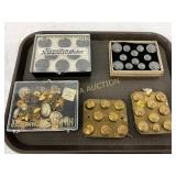 Various War-Themed Medals, Pins, and Buttons Various War-Themed Medals, Pins, and Buttons