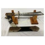 15-Inch WW2 German Presentation Knife with Stag Ha 15-Inch WW2 German Presentation Knife with Stag Ha