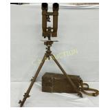 35in Tall Military-Style Binoculars on Tripod with 35in Tall Military-Style Binoculars on Tripod with