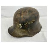 German WWII Early War Helmet with Decals German WWII Early War Helmet with Decals