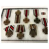 9 World War I Service Cross Medals with Ribbons, E 9 World War I Service Cross Medals with Ribbons, E