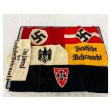 6 WWII German Armbands with Military and Nationali 6 WWII German Armbands with Military and Nationali