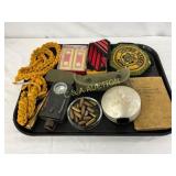 Tray Lot of Early WW2 Era Military Items, Includin Tray Lot of Early WW2 Era Military Items, Includin