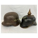 Two German WW2 Helmets, Including M35 Steel Helmet Two German WW2 Helmets, Including M35 Steel Helmet
