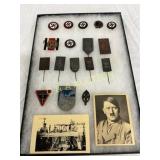 19 WWII German Insignia, Pins, and Ephemera 19 WWII German Insignia, Pins, and Ephemera