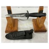 WWII-Era 9-Inch Dagger-Style Knife with Sheath WWII-Era 9-Inch Dagger-Style Knife with Sheath