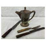 German WWII Era Pitcher with Utensils German WWII Era Pitcher with Utensils