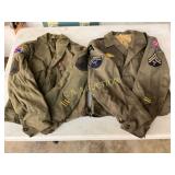Two Early WWII U.S. Military Coats with Patches Two Early WWII U.S. Military Coats with Patches
