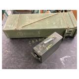 Two Empty Military Surplus Ammo Cans Two Empty Military Surplus Ammo Cans