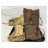 U.S. Military Leather and Canvas Calf Straps and S U.S. Military Leather and Canvas Calf Straps and S