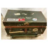 Early World War II Era Military Trunk with Content Early World War II Era Military Trunk with Content