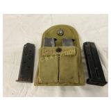 Early War Canvas Holster with Four Magazines Early War Canvas Holster with Four Magazines