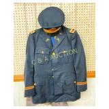 WWII-Era U.S. Military Uniform Coat and Cap with I WWII-Era U.S. Military Uniform Coat and Cap with I