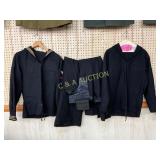 Two Early Military Navy-Style Uniform Tops and Pan Two Early Military Navy-Style Uniform Tops and Pan