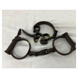 Early Iron Handcuffs and Restraint Mechanism Early Iron Handcuffs and Restraint Mechanism