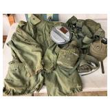 Early WW2 Era Military Gear Including Uniform, Bel Early WW2 Era Military Gear Including Uniform, Bel