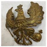 Gilded Brass Prussian Eagle Helmet Plate Emblem Gilded Brass Prussian Eagle Helmet Plate Emblem