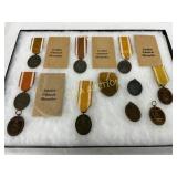11 WW2 German West Wall Medals with Ribbons and Ce 11 WW2 German West Wall Medals with Ribbons and Ce