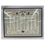 Framed 18th Battery 6th Army Brigade Honor Roll Pr Framed 18th Battery 6th Army Brigade Honor Roll Pr