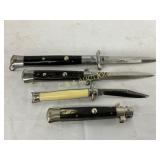 4 Early Folding Knives, 7in-10in Including Rizzuto 4 Early Folding Knives, 7in-10in Including Rizzuto