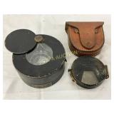 Two U.S. Military Watch Navigation Cases with Leat Two U.S. Military Watch Navigation Cases with Leat
