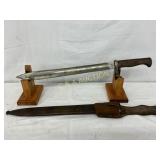 Early World War Knife with 20-Inch Blade and Scabb Early World War Knife with 20-Inch Blade and Scabb