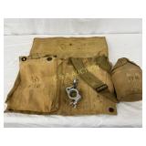 Early WWII Era Canvas Tool Pouch and U.S. Marked W Early WWII Era Canvas Tool Pouch and U.S. Marked W