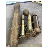 Shell Art and Cannonball Including Early WW2 Piece Shell Art and Cannonball Including Early WW2 Piece