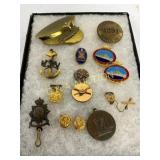 12 Early WWII Era Military Pins, Badges, and Medal 12 Early WWII Era Military Pins, Badges, and Medal