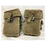 WWII-Era Canvas Magazine Holders, US Marked, 5-6 I WWII-Era Canvas Magazine Holders, US Marked, 5-6 I