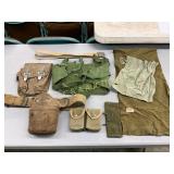 Early WWII Military Gear, Including Webbing and Ac Early WWII Military Gear, Including Webbing and Ac