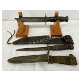 Two Ka-Bar Knives with Original Sheaths Two Ka-Bar Knives with Original Sheaths