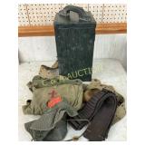 WW2-Era Gear Including Medical Bag, Protective Mas WW2-Era Gear Including Medical Bag, Protective Mas