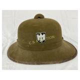 Early German Lightweight Pith Helmet with Insignia Early German Lightweight Pith Helmet with Insignia