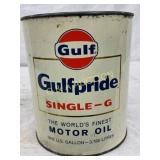 Gulfpride Single G One-Gallon Motor Oil Can by Gul Gulfpride Single G One-Gallon Motor Oil Can by Gul