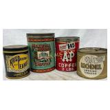 4 Vintage Food and Tobacco Advertising Cans: Kris 4 Vintage Food and Tobacco Advertising Cans: Kris