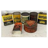 7 Vintage Automotive Cans Including Simoniz, Veedo 7 Vintage Automotive Cans Including Simoniz, Veedo