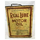 2-Gallon Metal Real Lube Motor Oil Can by Eldred R 2-Gallon Metal Real Lube Motor Oil Can by Eldred R