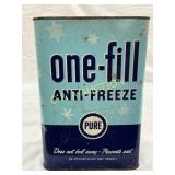 Vintage One-Fill Anti-Freeze One-Gallon Metal Can Vintage One-Fill Anti-Freeze One-Gallon Metal Can