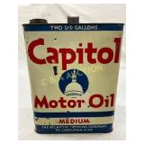 Capitol Motor Oil Two-Gallon Tin Can by The Atlant Capitol Motor Oil Two-Gallon Tin Can by The Atlant