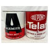 Two 1-Gallon Cans: Alemite Motor Oil and DuPont Te Two 1-Gallon Cans: Alemite Motor Oil and DuPont Te